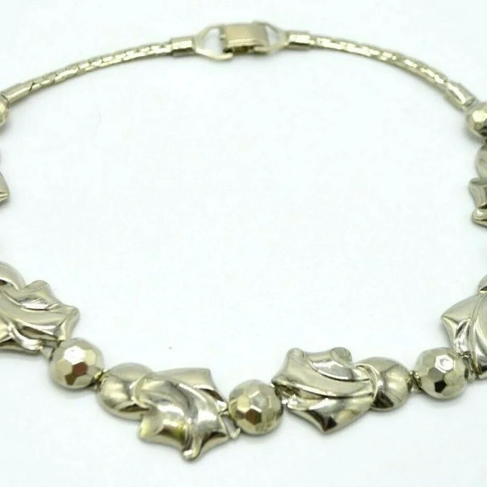 Pcraft Modernist Textured Molded Metal Silver Tone